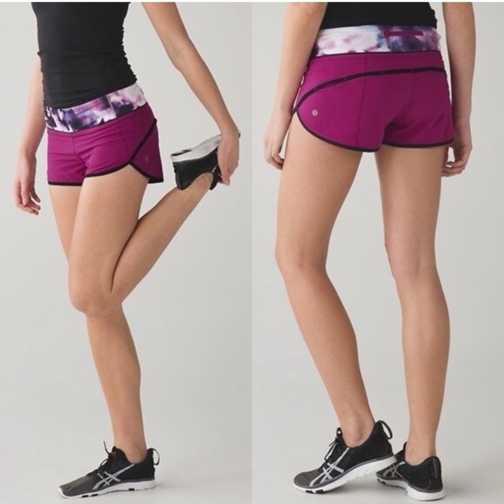 Lululemon | Run: Speed Shorts | Raspberry/Blooming Pixie | Size 6